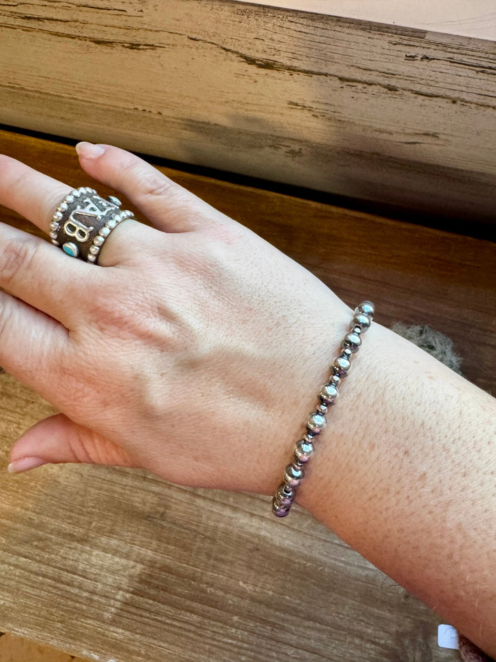 3 mm & 6 mm Sterling Silver Pearls bracelet Bracelets Shopify Collective The Bijoux FAB Jewelry The Bijoux FAB Jewelry