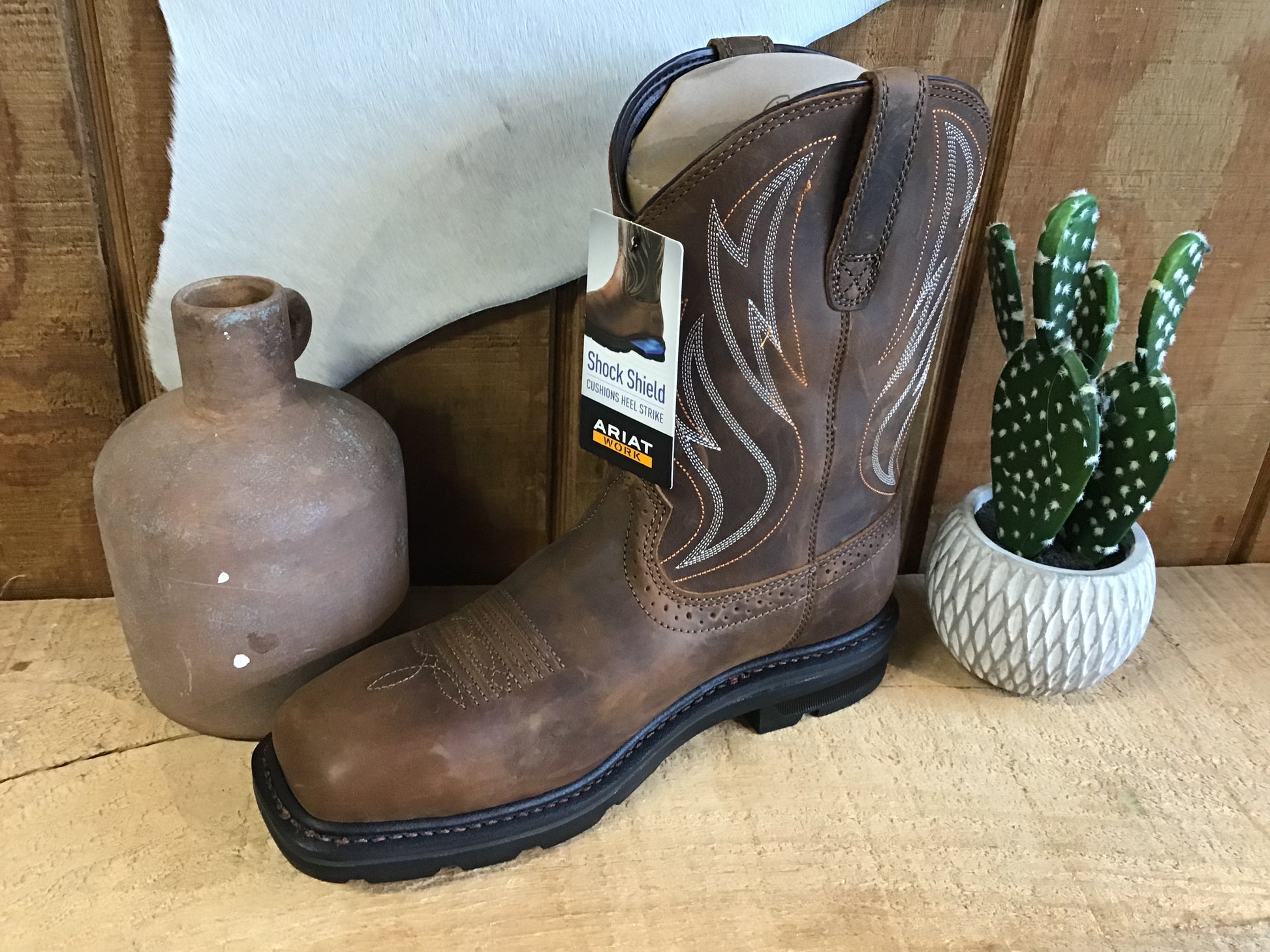 Ariat MNS Sierra Shock Shield Waterproof Steel Toe Work Boot Boots ariatfootwear Ariat