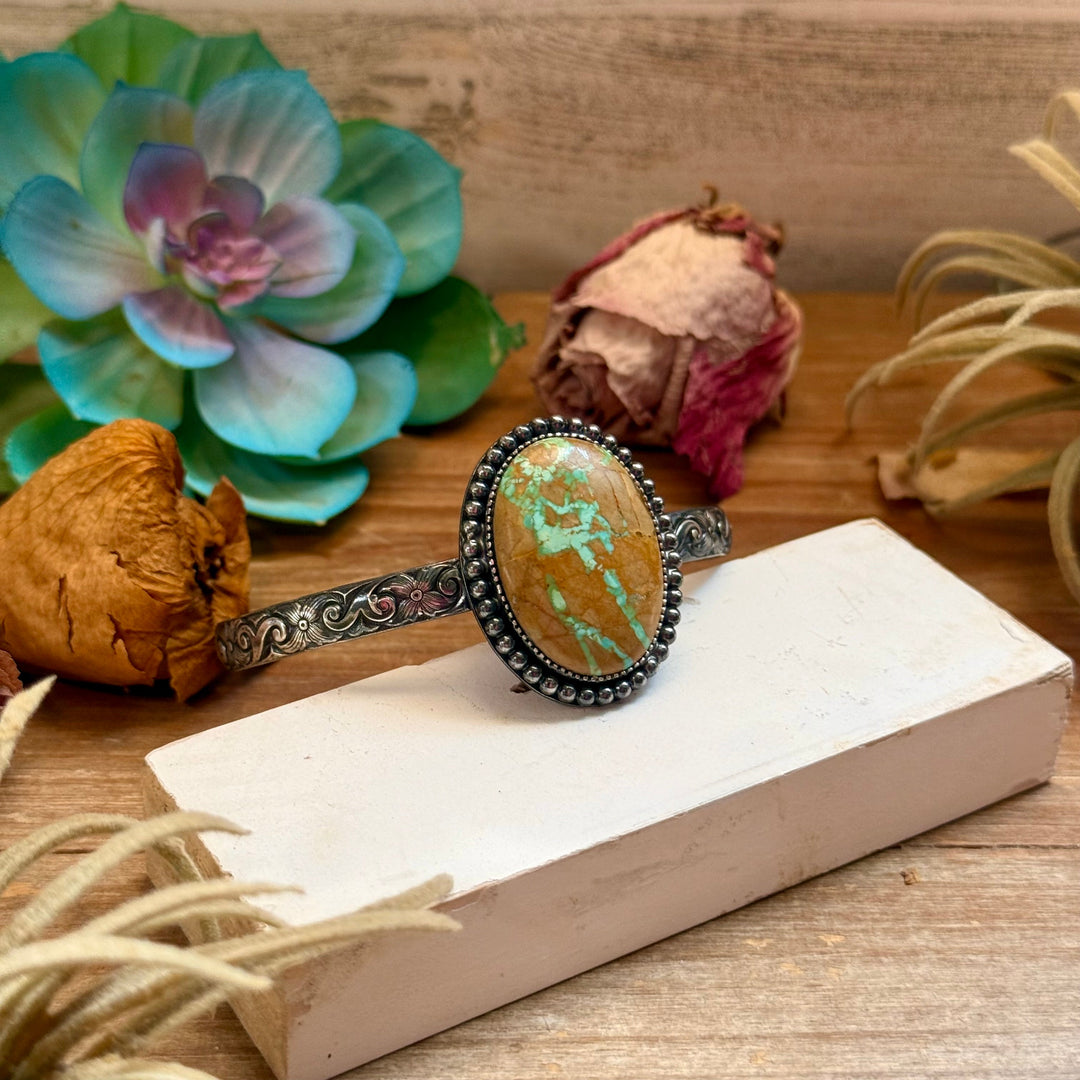 MJ Royston Turquoise Statement Cuff cuff Shopify Collective The Bijoux FAB Jewelry The Bijoux FAB Jewelry