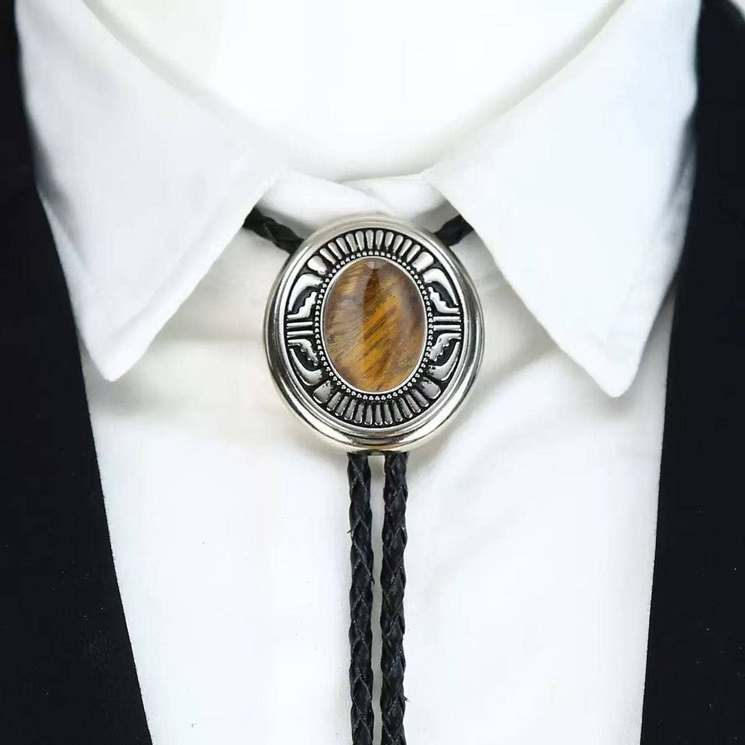 Western Tiger Eye Cowboy Bolo Tie Necklace bolo Accessory Bolo costume jewelry Men's Women's SimpleNGreat