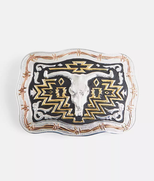 Crumrine Long Horn Belt Buckle