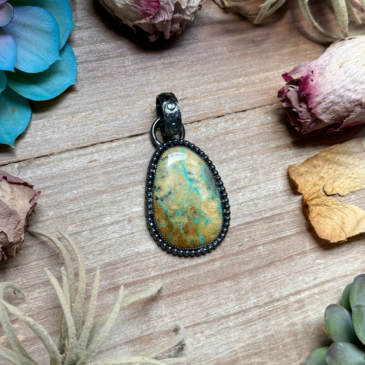 MJ Freeform Turquoise Pendant – Sterling Silver Pendant Shopify Collective The Bijoux FAB Jewelry The Bijoux FAB Jewelry