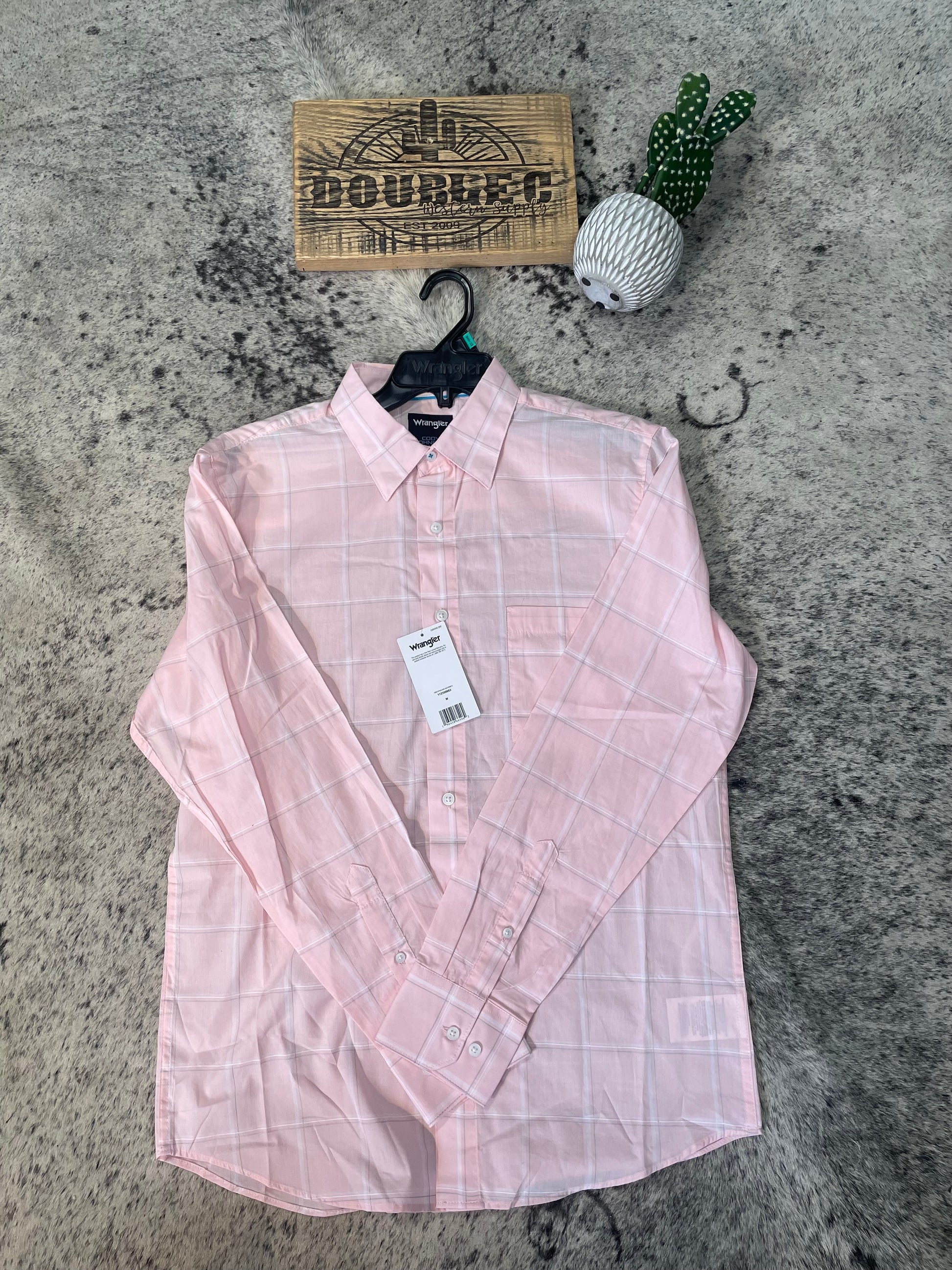 Wrangler® X Cody Johnson Long Sleeve Shirt - Classic Fit - Pink Shirts & Tops Wrangler