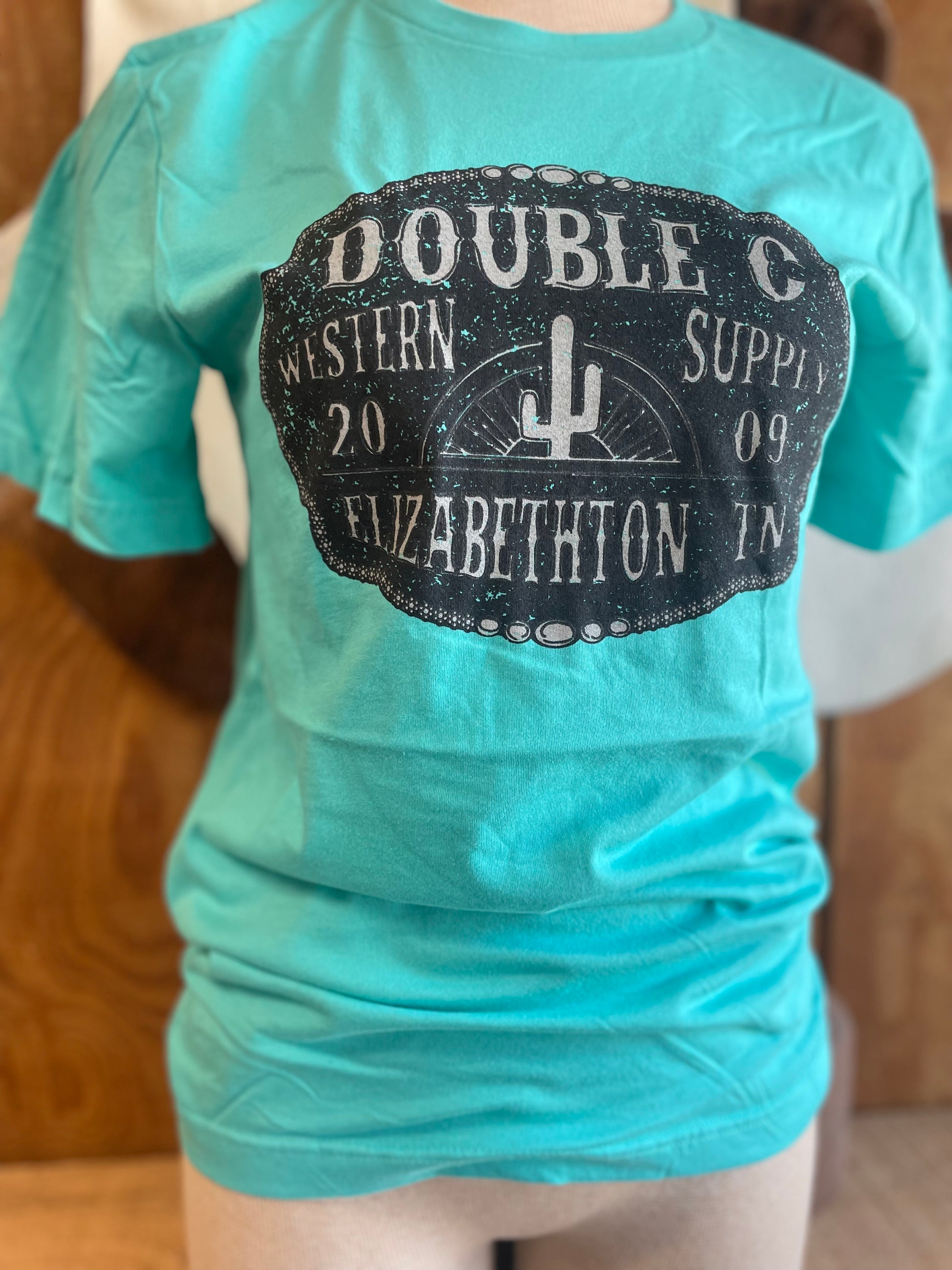 Double C Belt Buckle Print Tee T Shirt Double C Western Supply