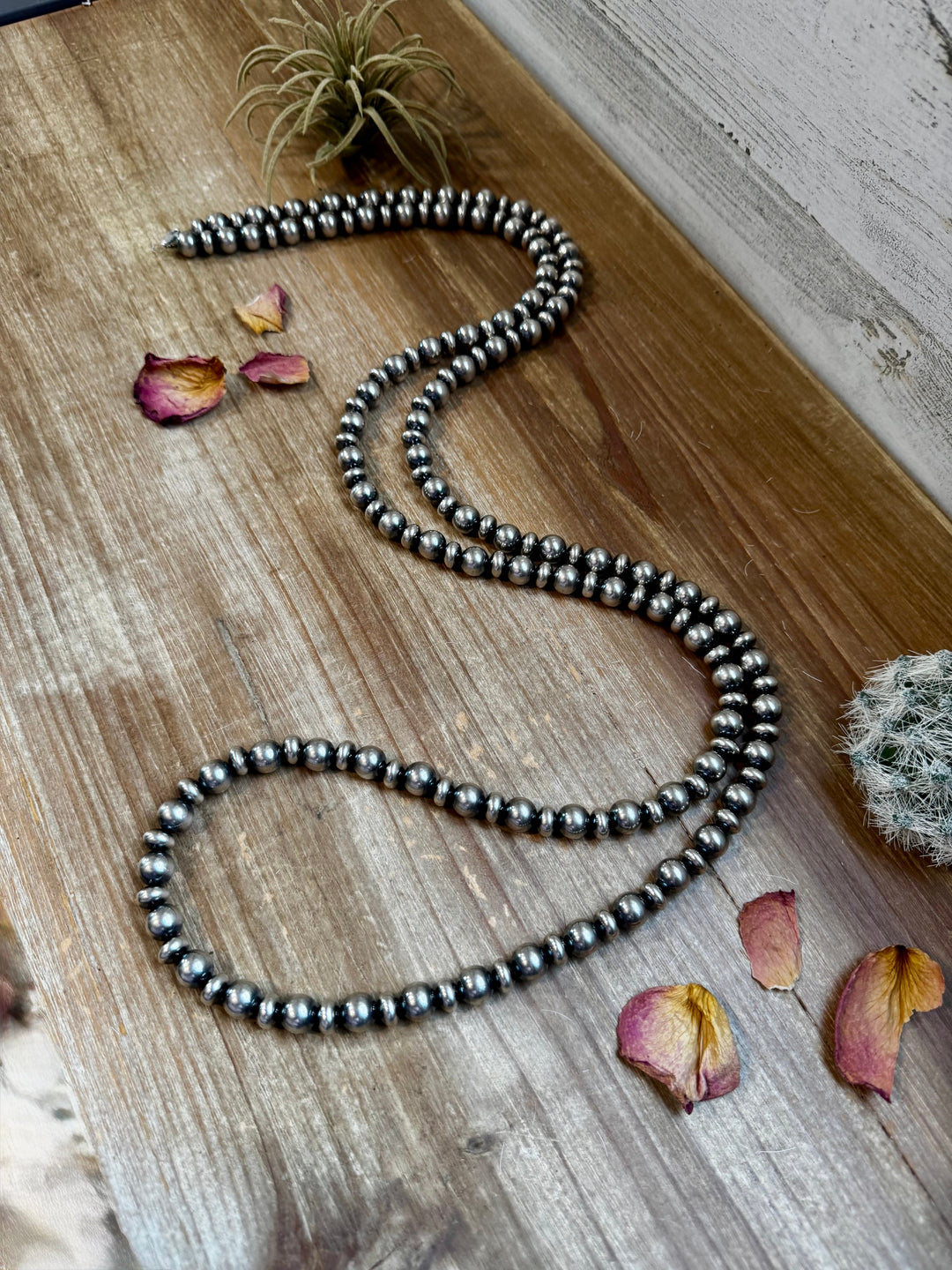 54 inch Necklace - 10 mm & 10 mm saucer Sterling Silver Pearls Necklaces Shopify Collective The Bijoux FAB Jewelry The Bijoux FAB Jewelry