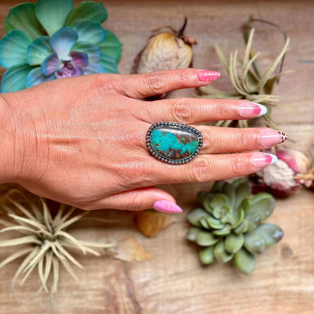 MJ Freeform Turquoise Ring – Sterling Silver Ring Shopify Collective The Bijoux FAB Jewelry The Bijoux FAB Jewelry