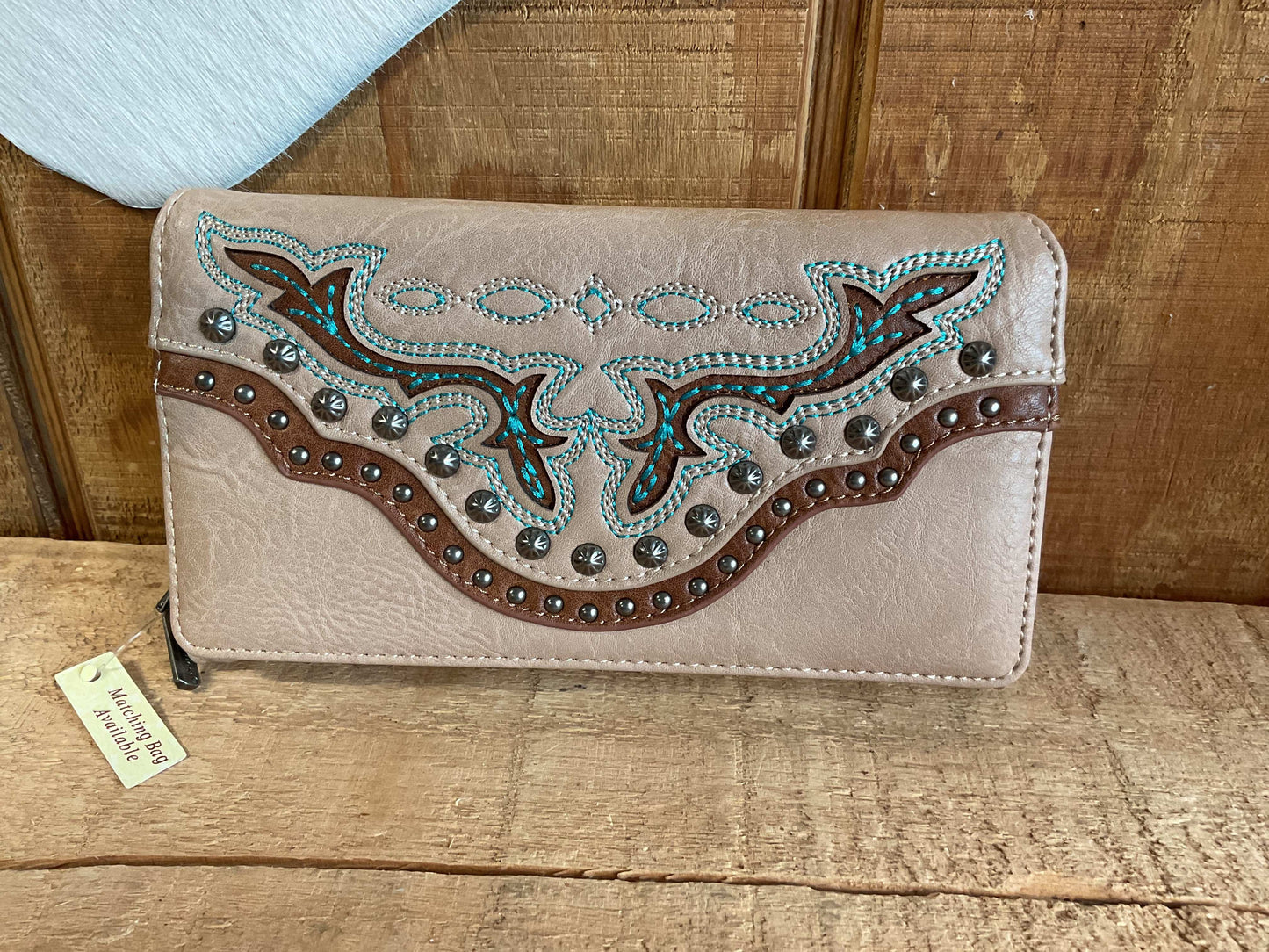 Montana West Embroidered Wallet MW1281-W010CF/TN wallet Tan Montana West