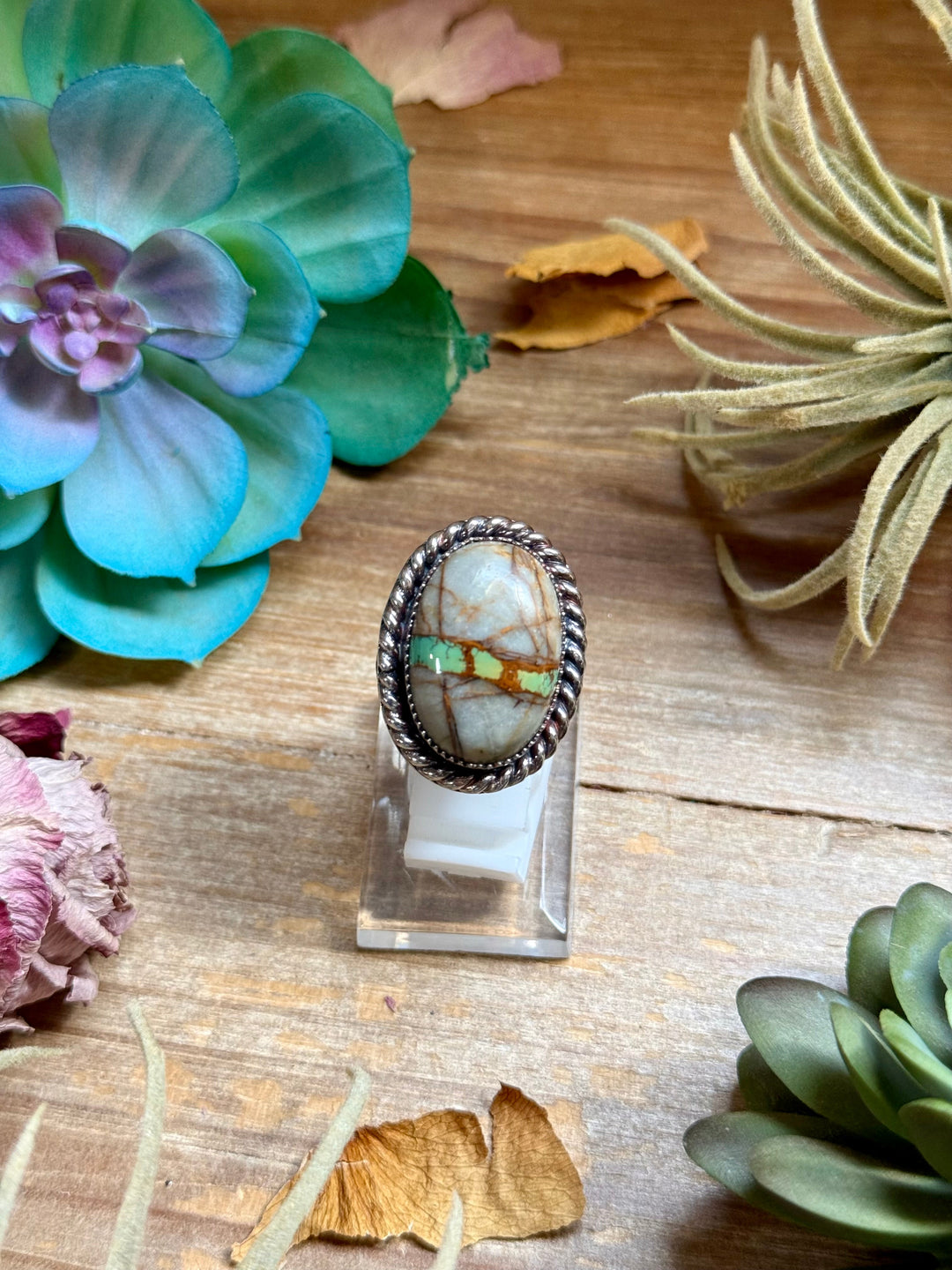 MJ Ring - Royston Ribbon Turquoise Ring Ring Shopify Collective The Bijoux FAB Jewelry The Bijoux FAB Jewelry