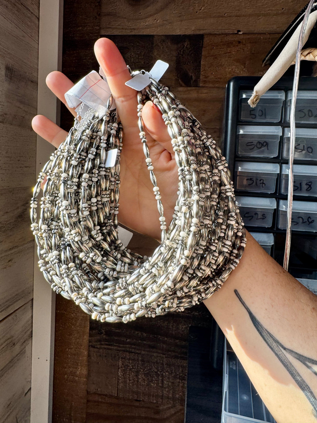 White Buffalo Torpedo choker Sterling Silver Pearls Necklaces Shopify Collective The Bijoux FAB Jewelry The Bijoux FAB Jewelry