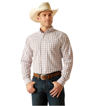 Ariat MNS Wrinkle Free Weston Fitted Shirt WHITE ariat ariatmens Men's Ariat