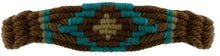 Load image into Gallery viewer, Adjustable Mohair Wool Bronc Halter teal/brown
