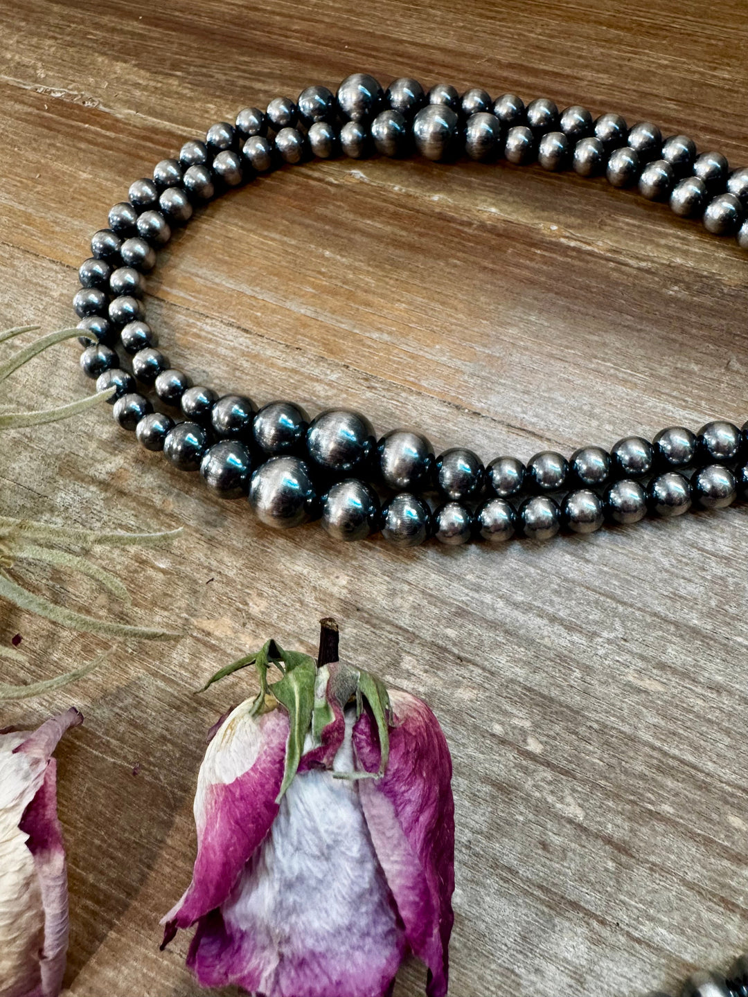 NFR Collection Necklace – Graduated Sterling Silver Pearls 8mm to 14mm 46.5" Necklaces Shopify Collective The Bijoux FAB Jewelry The Bijoux FAB Jewelry
