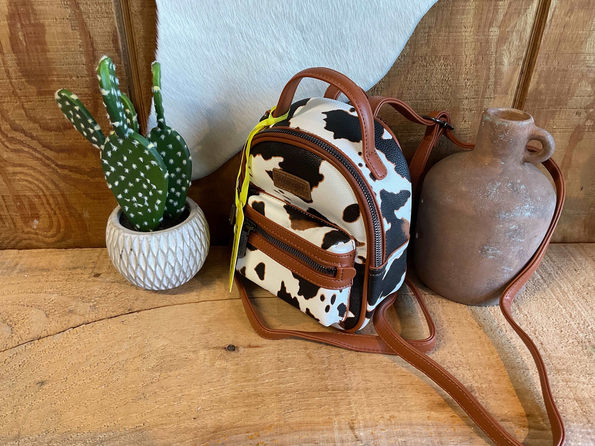 Wrangler Cow Print Mini Backpack Backpack Montana West