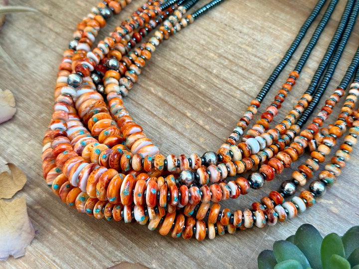 22” Orange & Turquoise Graduated Necklace Necklaces Shopify Collective The Bijoux FAB Jewelry The Bijoux FAB Jewelry