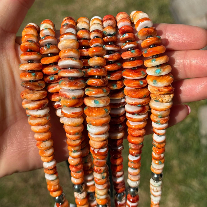 22” Orange & Turquoise Graduated Necklace Necklaces Shopify Collective The Bijoux FAB Jewelry The Bijoux FAB Jewelry