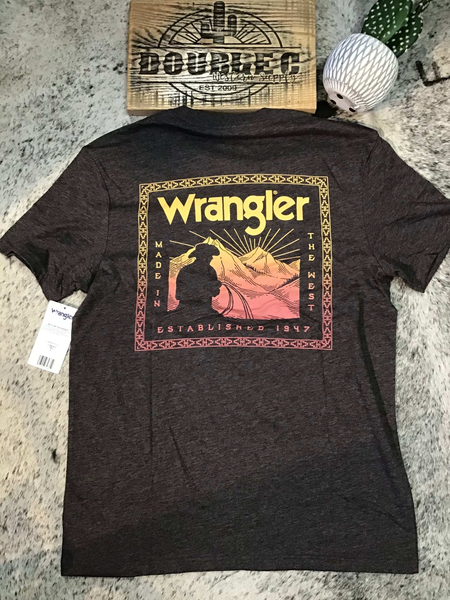 Wrangler® Graphic Short Sleeve T-shirt - Regular Fit - Ganache Heather T-Shirt Wrangler