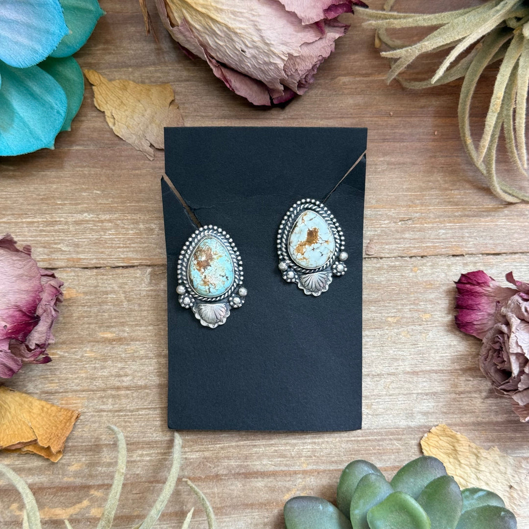 30 - Sterling Silver Dry Creek Turquoise Stud Earrings, $125 (MSRP $335), Artist Shay Pfeiffer Earrings Shopify Collective The Bijoux FAB Jewelry The Bijoux FAB Jewelry
