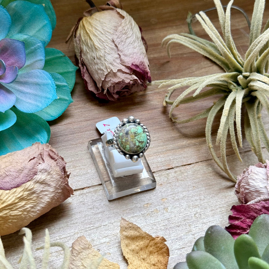 127 - Sterling Silver Firebird Turquoise Medicine Man Eye Stamped Stacking Ring by Jason Ogg Ring Shopify Collective The Bijoux FAB Jewelry The Bijoux FAB Jewelry
