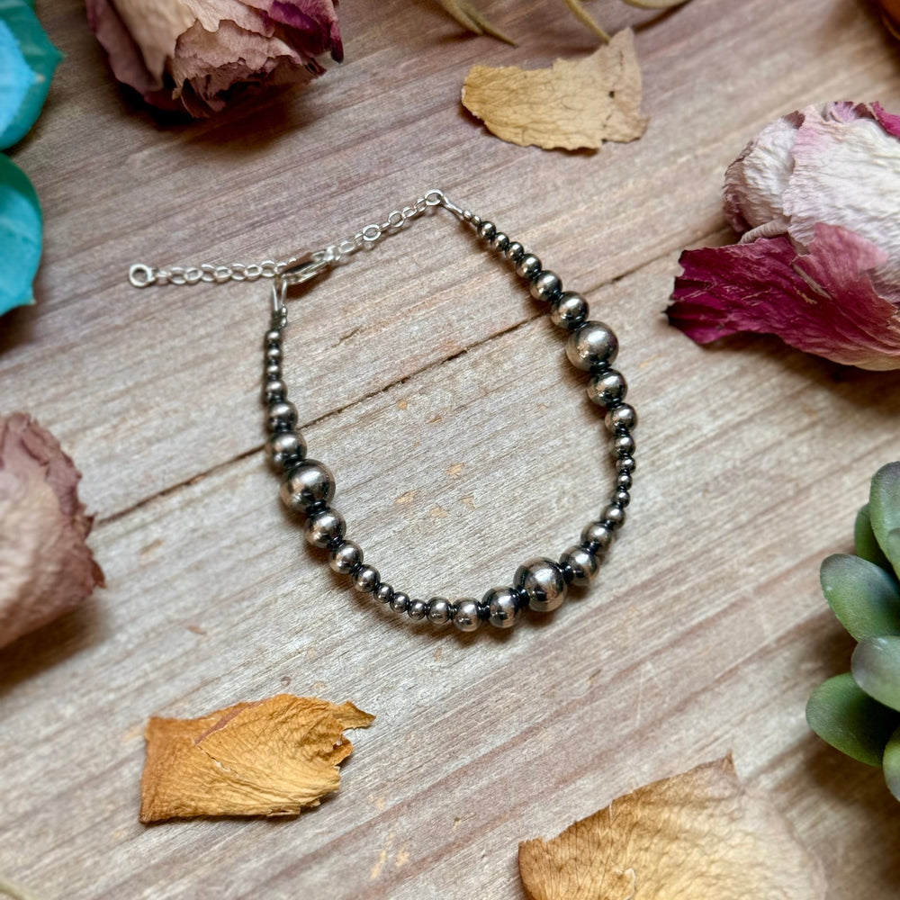 Graduated Sterling Silver Pearl Bracelet (3–8mm) Bracelets Shopify Collective The Bijoux FAB Jewelry The Bijoux FAB Jewelry