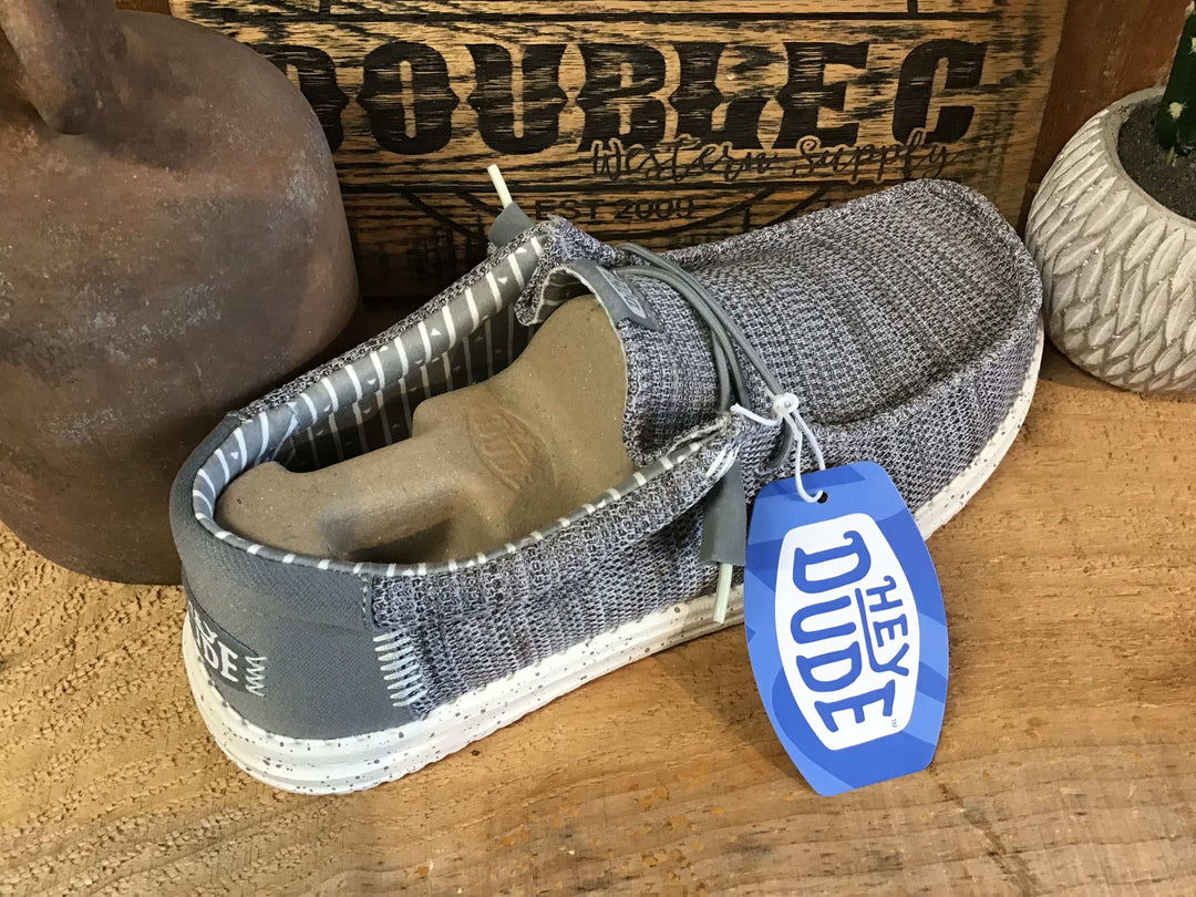 Wally Stretch Sox Grey Shoes hey dude Hey Dude