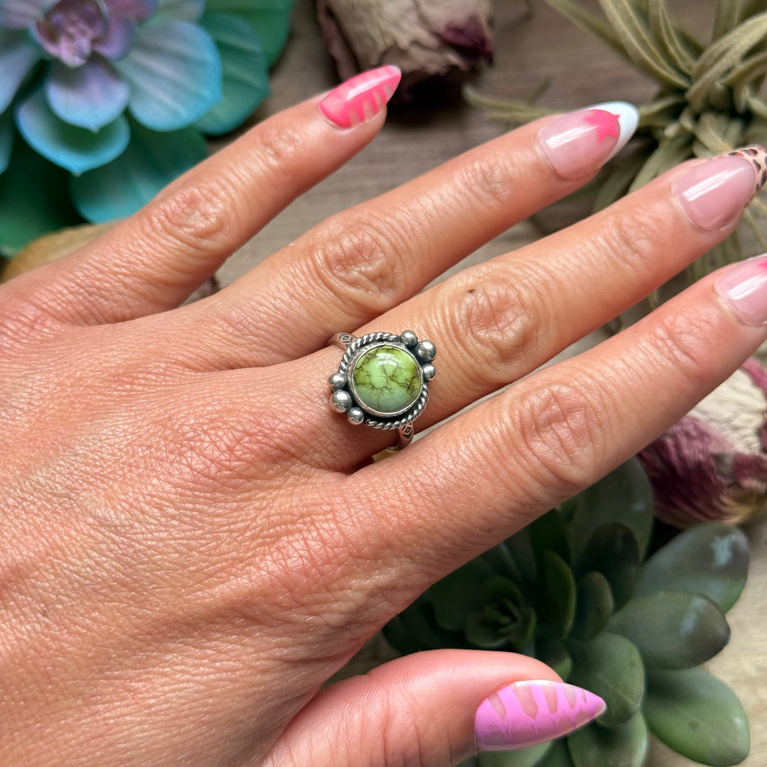 128 - Sterling Silver Sonoran Gold Turquoise Medicine Man Eye Stamped Stacking Ring by Jason Ogg Ring Shopify Collective The Bijoux FAB Jewelry The Bijoux FAB Jewelry