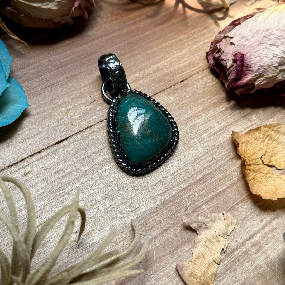 MJ Turquoise Pendant – Sterling Silver pendant Shopify Collective The Bijoux FAB Jewelry The Bijoux FAB Jewelry