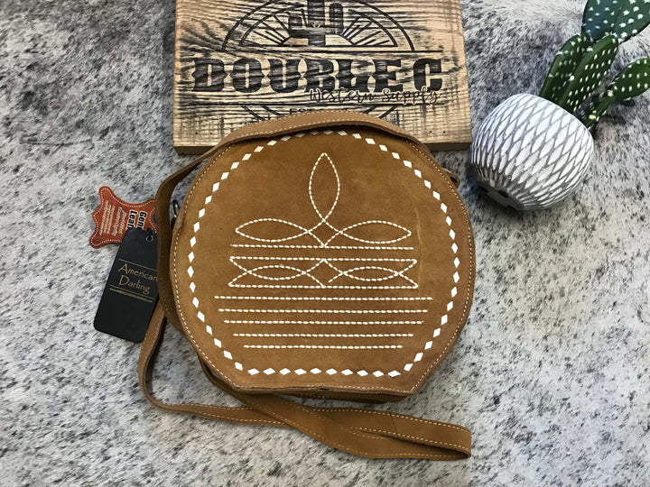 Canteen Suede Genuine Western Leather Women Bag Purse Women's american darling