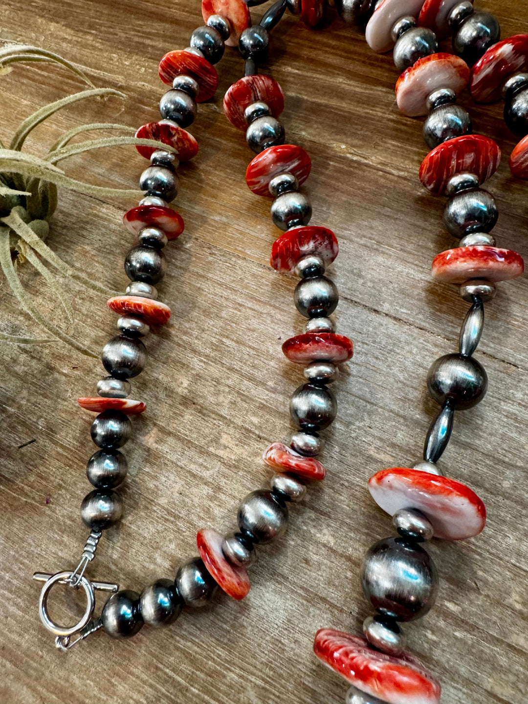 NFR Collection Necklace – Graduated Spiny Oyster & Sterling Silver Pearls 45" Necklaces Shopify Collective The Bijoux FAB Jewelry The Bijoux FAB Jewelry