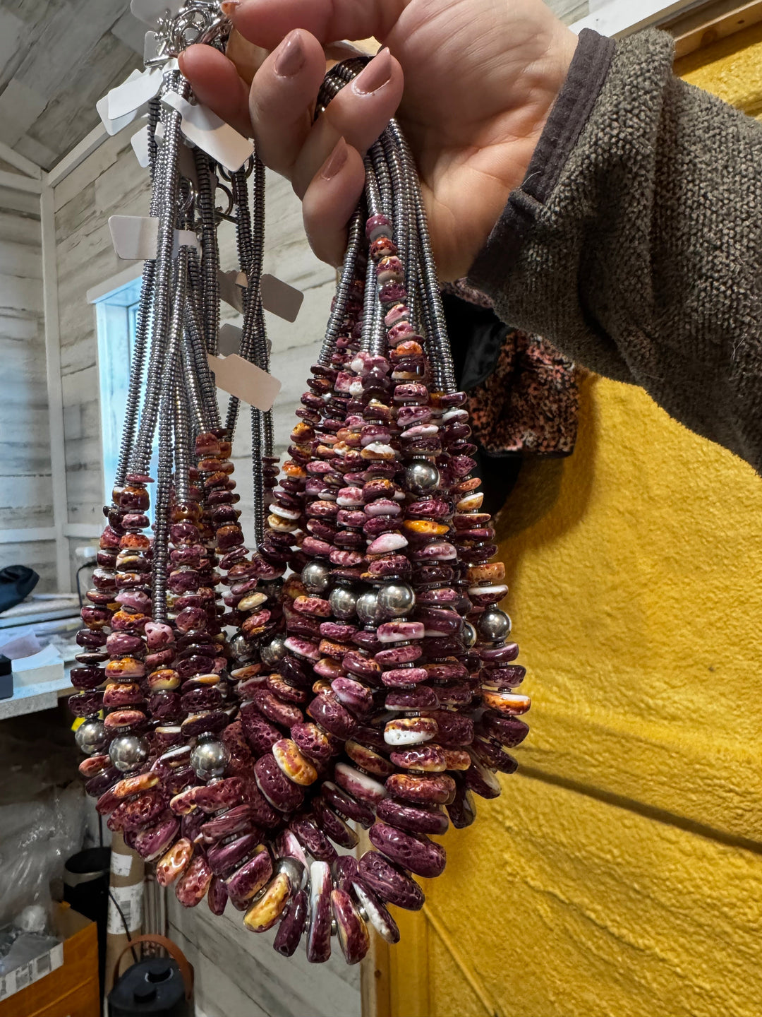 22 Inch graduated deep purple spiny and sterling silver pearls Necklaces Shopify Collective The Bijoux FAB Jewelry The Bijoux FAB Jewelry