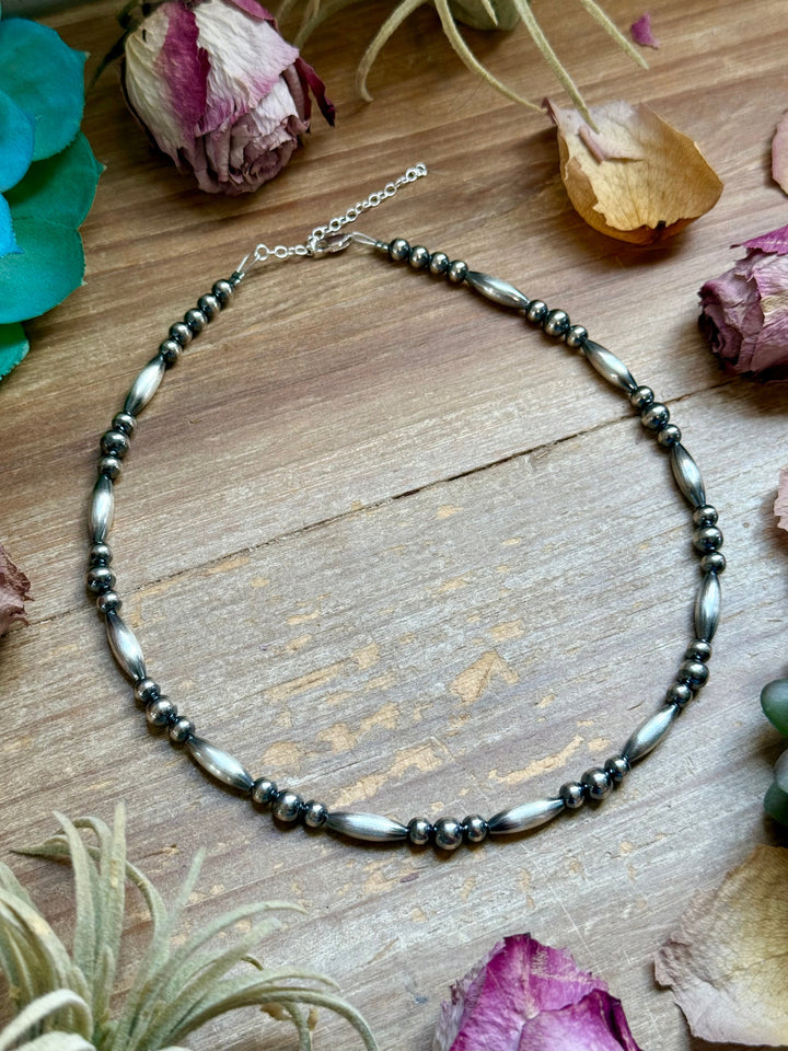 15” Torpedo Bead Necklace – Sterling Silver Necklaces Shopify Collective The Bijoux FAB Jewelry The Bijoux FAB Jewelry
