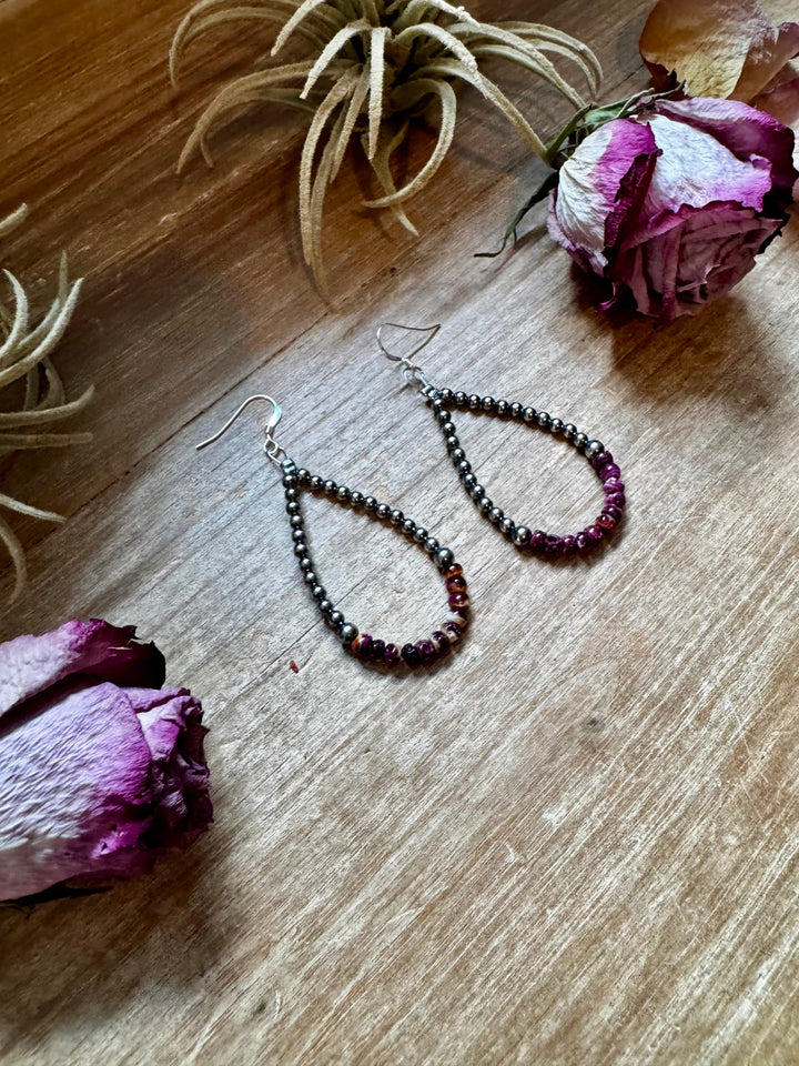 Purple Spiny Oyster Earrings – Sterling Silver Pearls Earrings Shopify Collective The Bijoux FAB Jewelry The Bijoux FAB Jewelry