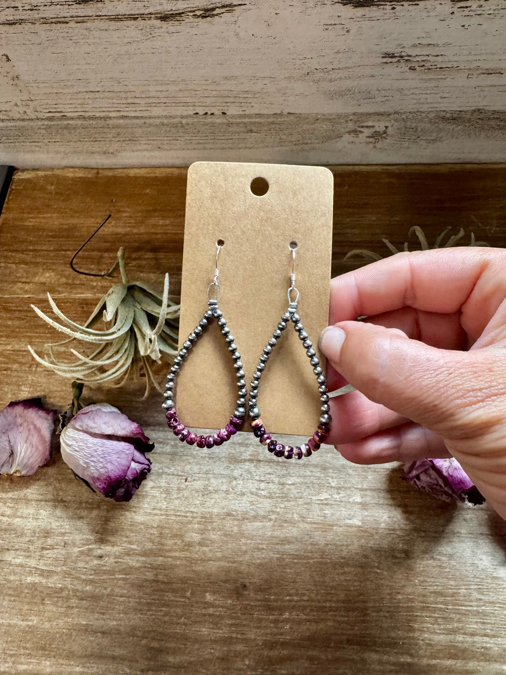 Purple Spiny Oyster Earrings – Sterling Silver Pearls Earrings Shopify Collective The Bijoux FAB Jewelry The Bijoux FAB Jewelry