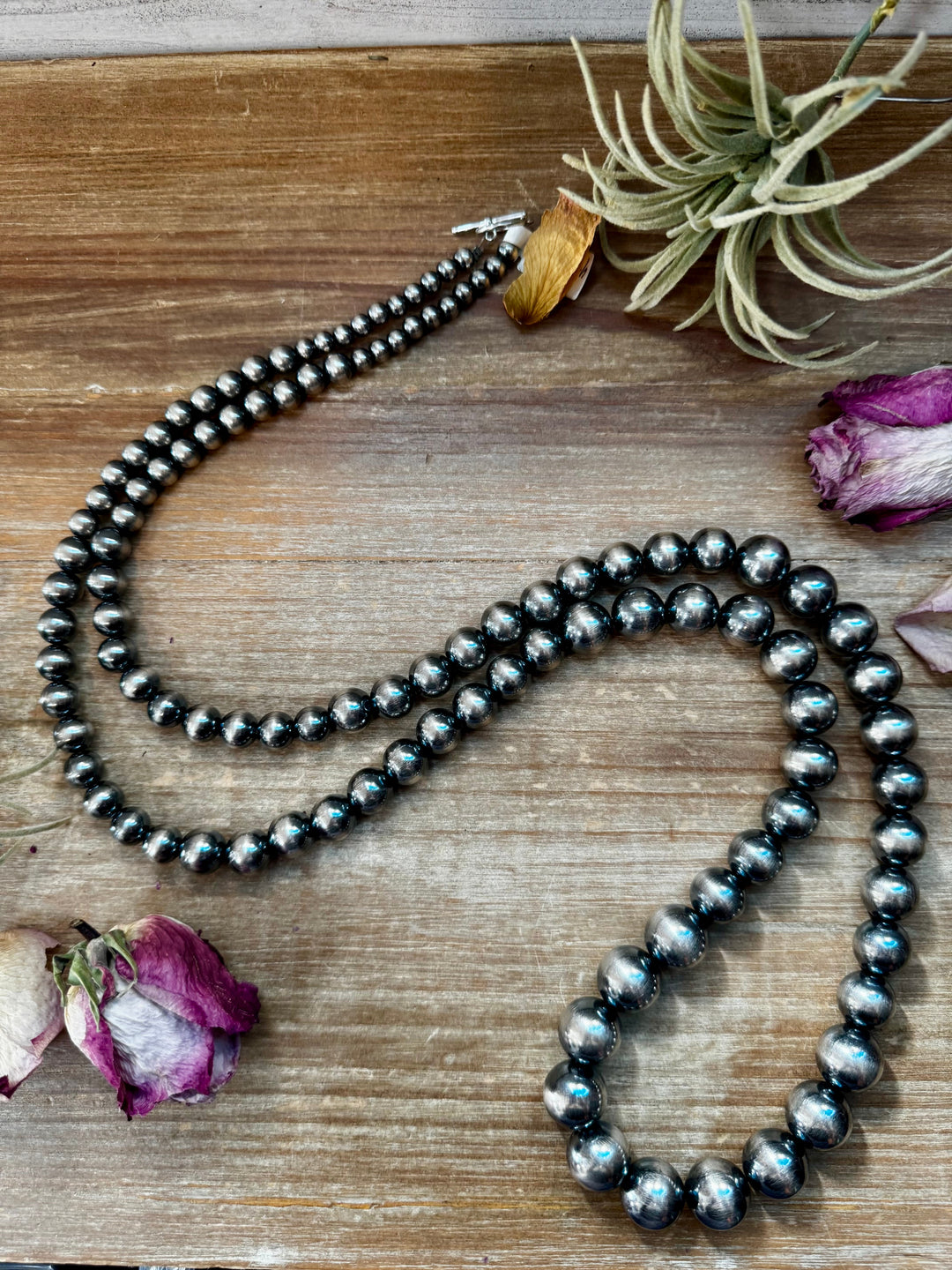 NFR Collection Necklace – Graduated Sterling Silver Pearls 6mm to 16mm – 45" Necklaces Shopify Collective The Bijoux FAB Jewelry The Bijoux FAB Jewelry