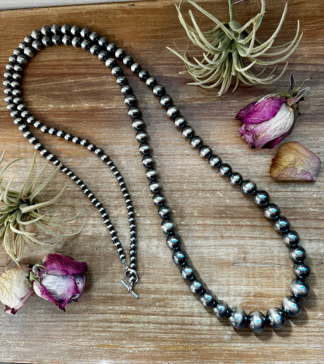 NFR Collection Necklace – Graduated Sterling Silver Pearls 6mm to 16mm 51” Necklaces Shopify Collective The Bijoux FAB Jewelry The Bijoux FAB Jewelry