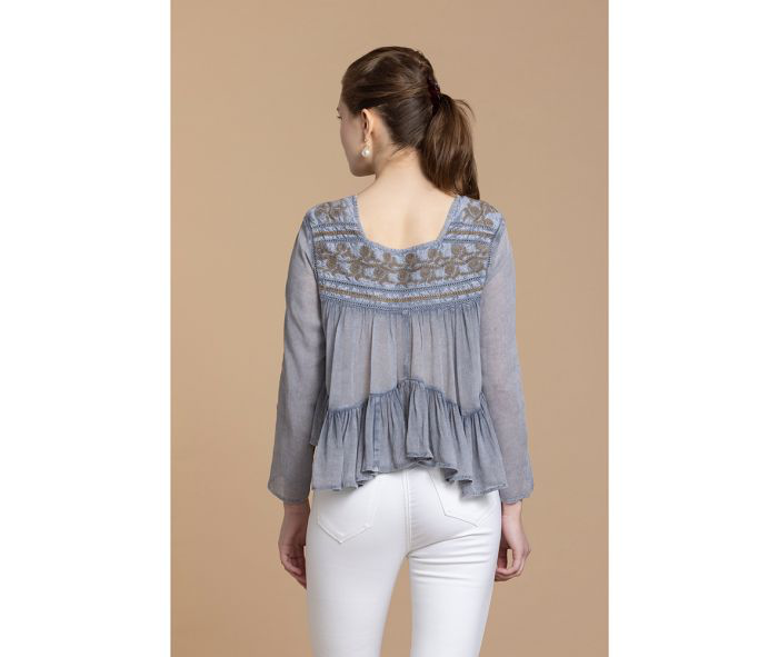 BOHERA MOANA EMBROIDERED WASHED TOP Myra