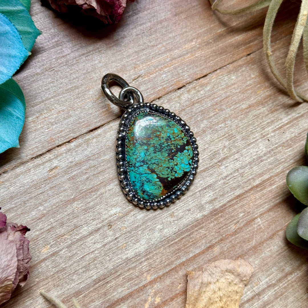 MJ Freeform Turquoise Pendant – Sterling Silver Pendant Shopify Collective The Bijoux FAB Jewelry The Bijoux FAB Jewelry