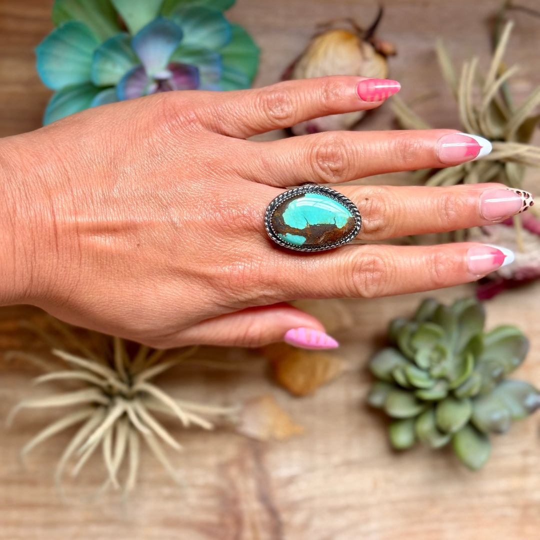 MJ Turquoise Ring – Sterling Silver Ring Shopify Collective The Bijoux FAB Jewelry The Bijoux FAB Jewelry