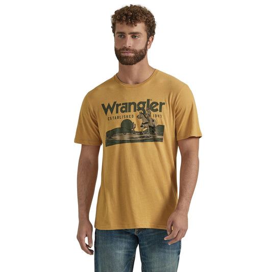 Wrangler® Short Sleeve T-Shirt - Regular Fit - Pale Gold Wrangler