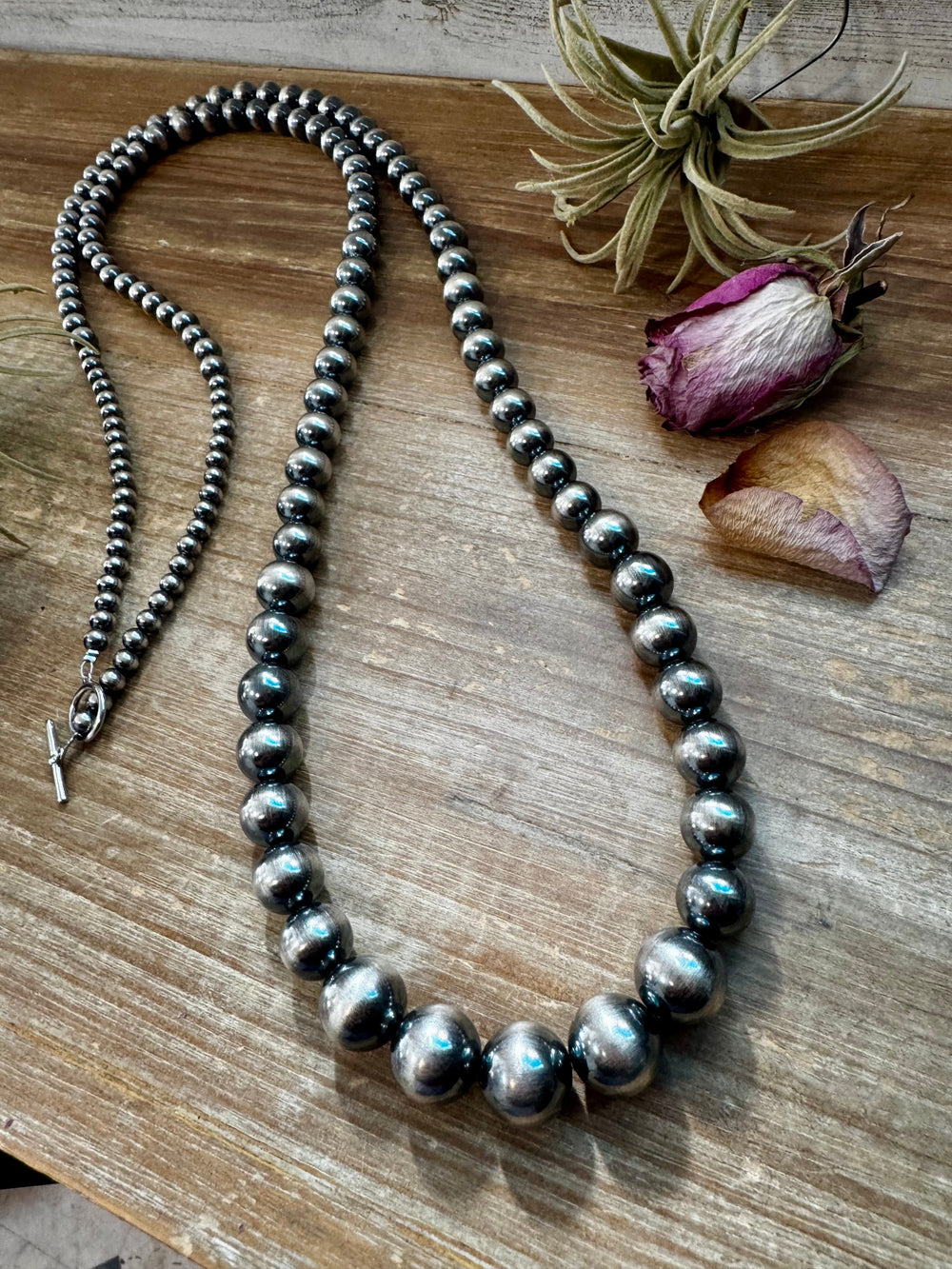 NFR Collection Necklace – Graduated Sterling Silver Pearls 6mm to 16mm 51” Necklaces Shopify Collective The Bijoux FAB Jewelry The Bijoux FAB Jewelry