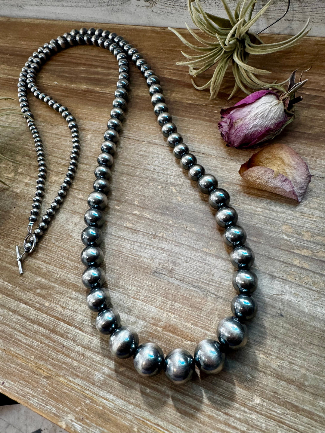 NFR Collection Necklace – Graduated Sterling Silver Pearls 6mm to 16mm 51” Necklaces Shopify Collective The Bijoux FAB Jewelry The Bijoux FAB Jewelry
