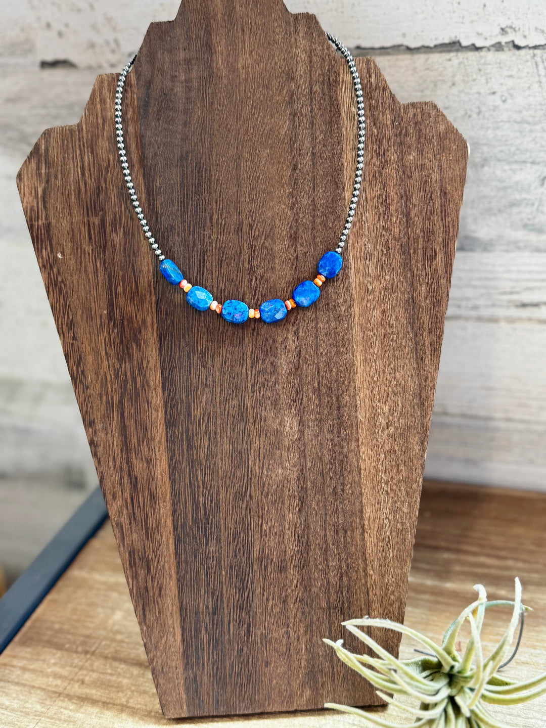 Sterling Silver & Spiny Oyster Choker with Lapis – Summer Necklace Choker Shopify Collective The Bijoux FAB Jewelry The Bijoux FAB Jewelry