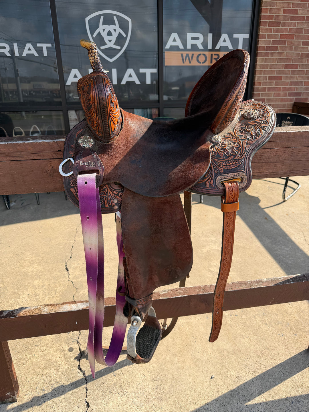 14.5” Circle Y Horse Tack World Barrel Saddle Double C Western Supply