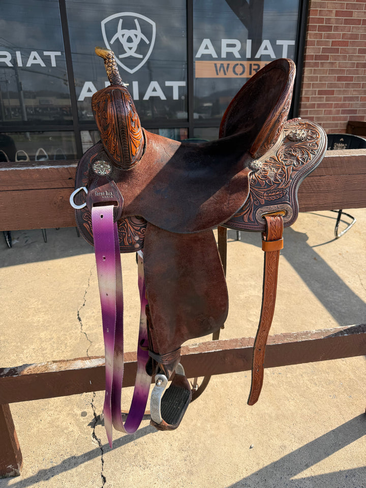 14.5” Circle Y Horse Tack World Barrel Saddle Double C Western Supply