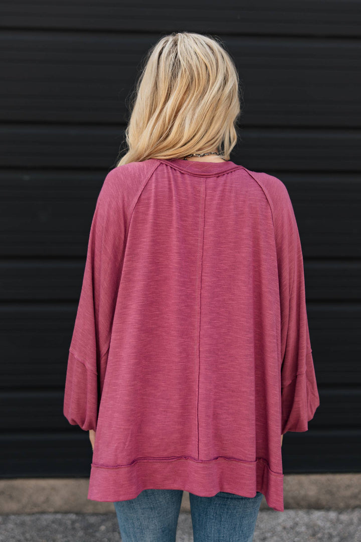 Flowy Split Neck Top Andrée by Unit