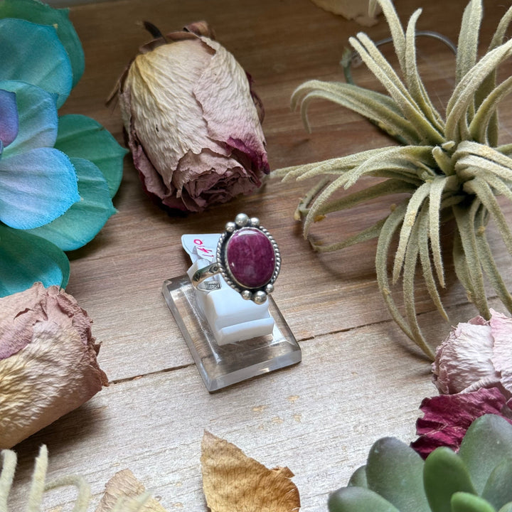 143 - Sterling Silver Purple Spiny Oyster Medicine Man Eye Stamped Stacking Ring by Jason Ogg Ring Shopify Collective The Bijoux FAB Jewelry The Bijoux FAB Jewelry