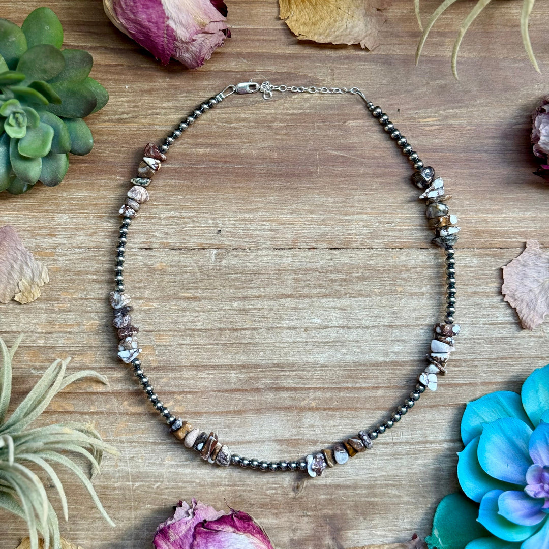 16” Wild Horse Chip Necklace – Sterling Silver Necklaces Shopify Collective The Bijoux FAB Jewelry The Bijoux FAB Jewelry