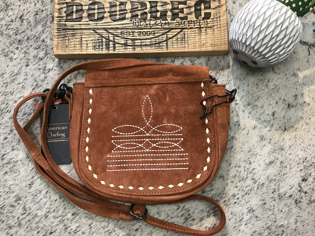 Crossbody Genuine Western Leather Women Bag Purse Women's american darling