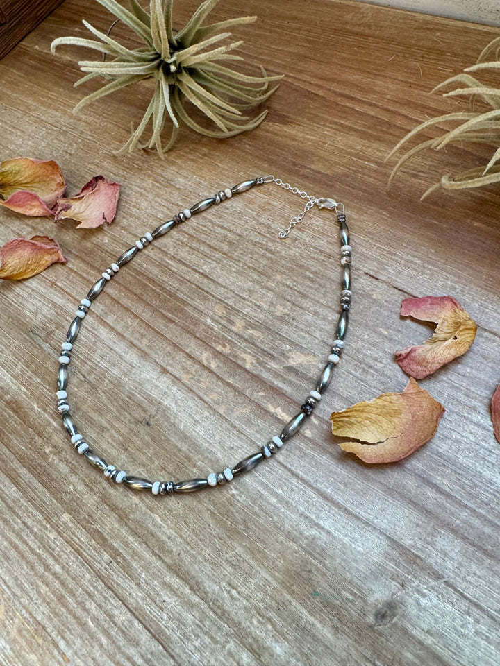 White Buffalo Torpedo choker Sterling Silver Pearls Necklaces Shopify Collective The Bijoux FAB Jewelry The Bijoux FAB Jewelry