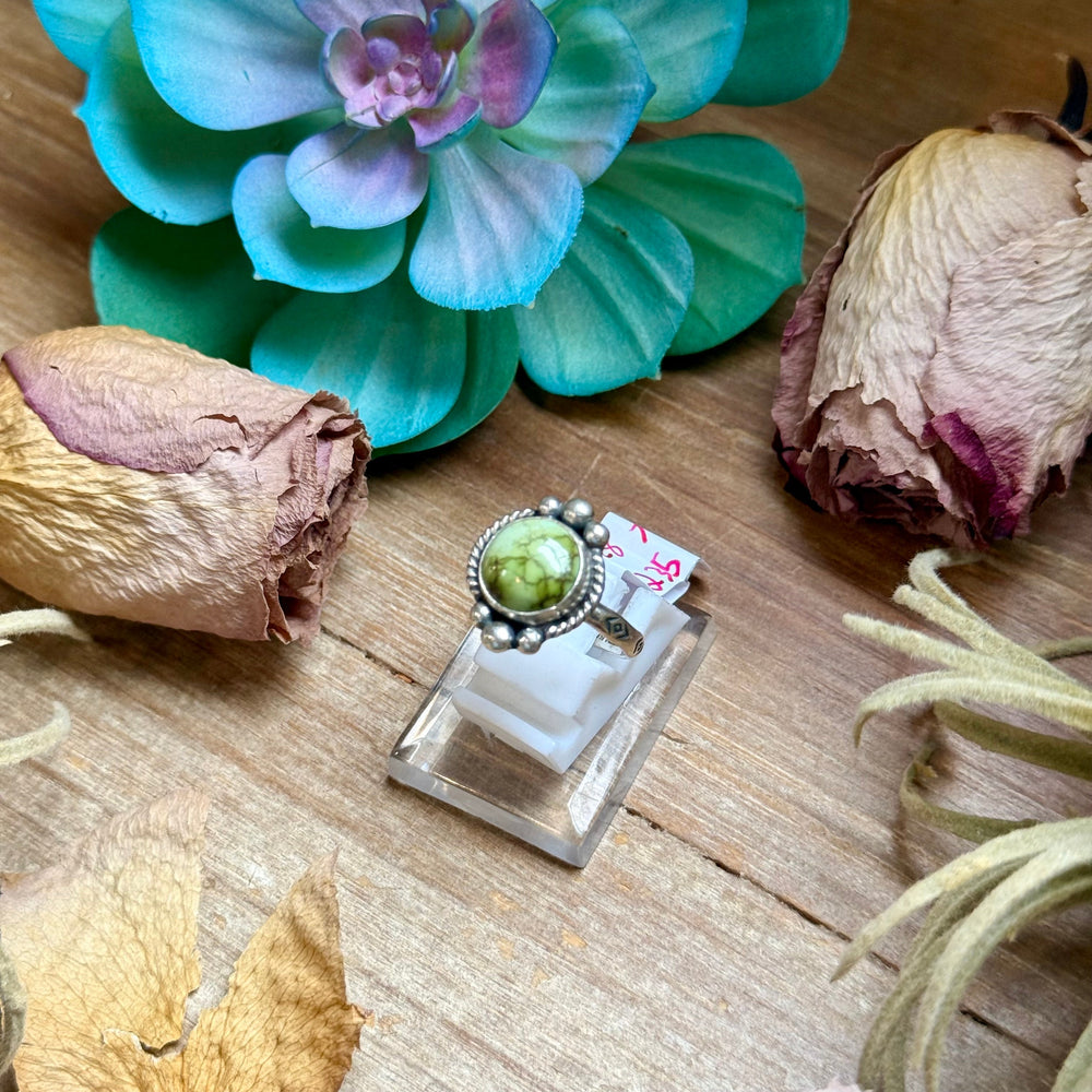 128 - Sterling Silver Sonoran Gold Turquoise Medicine Man Eye Stamped Stacking Ring by Jason Ogg Ring Shopify Collective The Bijoux FAB Jewelry The Bijoux FAB Jewelry