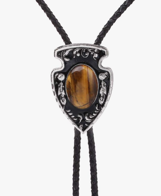 Cowboy Arrow Head Tiger Eye Bolo Tie bolo Accessory Bolo jewelry Men's Women's SimpleNGreat